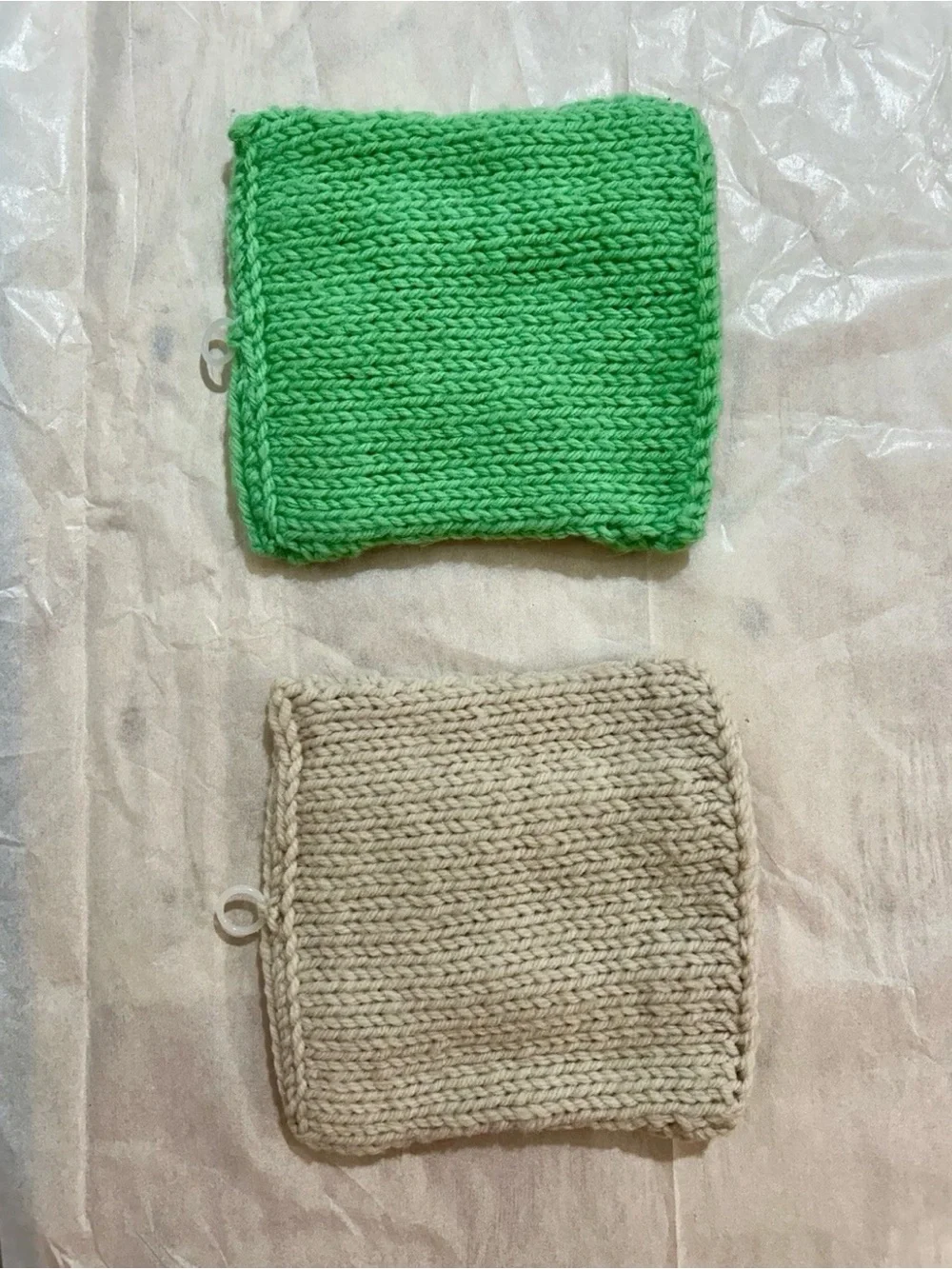 Vintage Set of 2 Handmade Crocheted 70s Owl Pot Holders•Hot Pads•Trivets